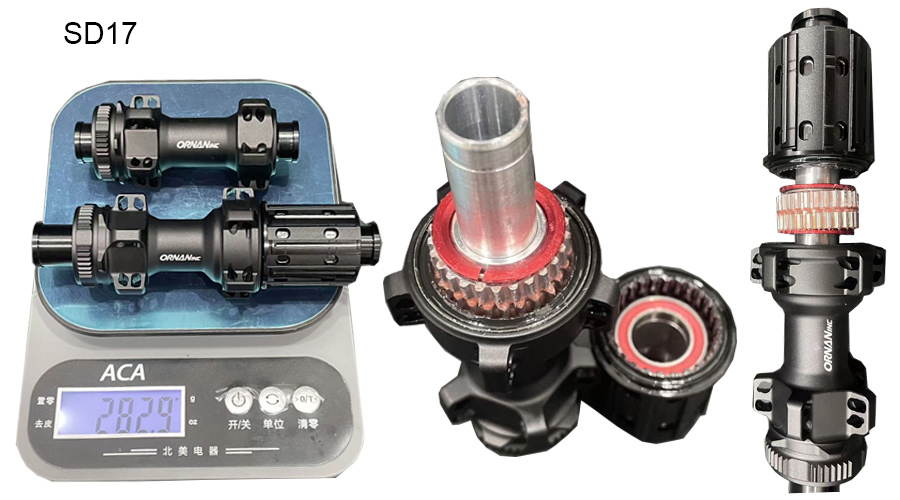 Raod/gravel integrated ratchet design hub for carbon spoke